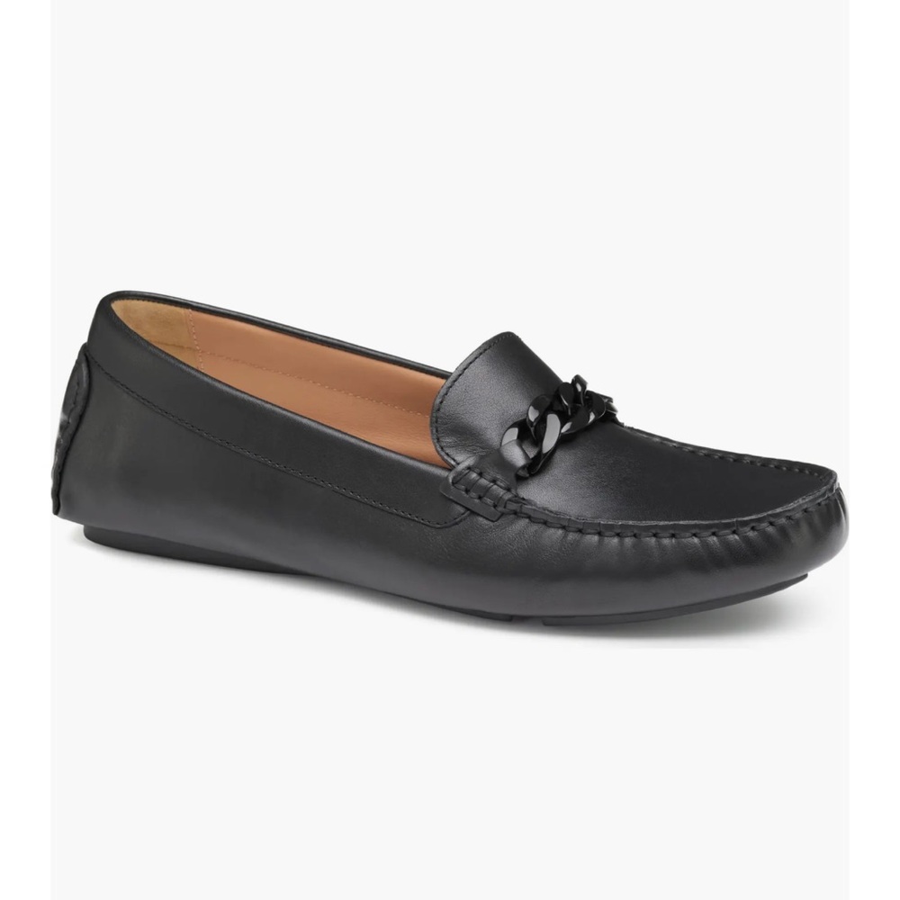 Johnston & Murphy | Women’s Maggie Chain Black Leather Loafers